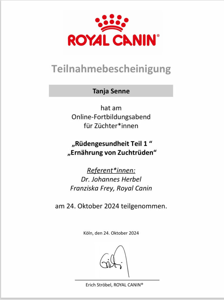 Fortbildung: Rüdengesundheit