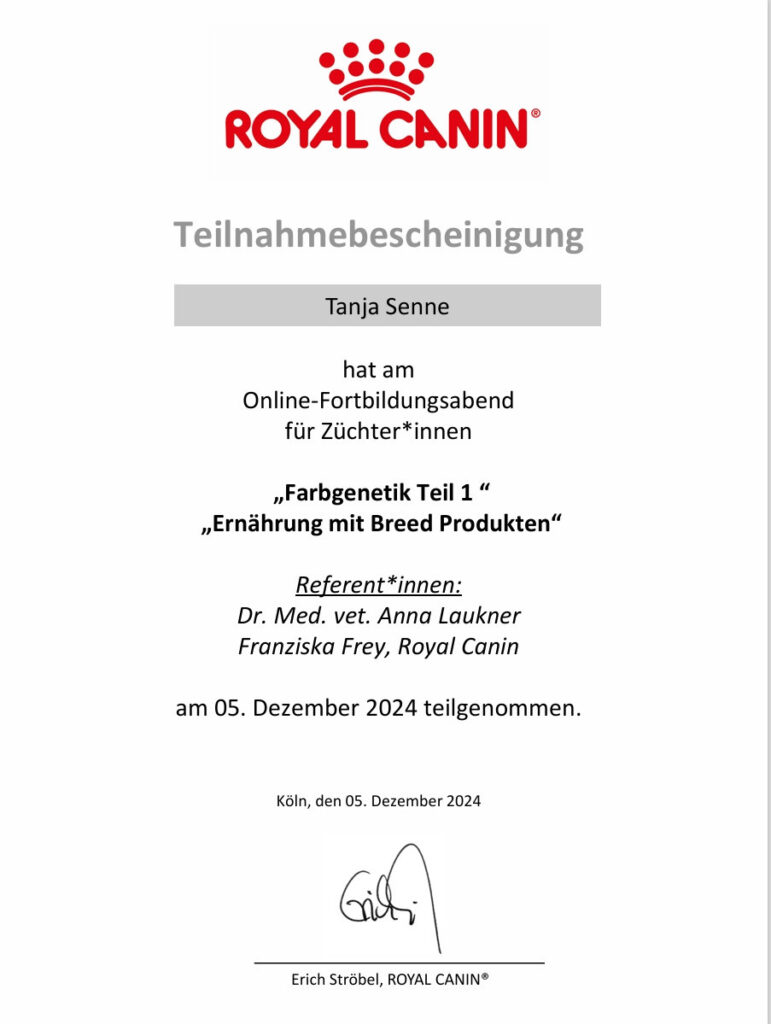 Fortbildung: Farbgenetik II